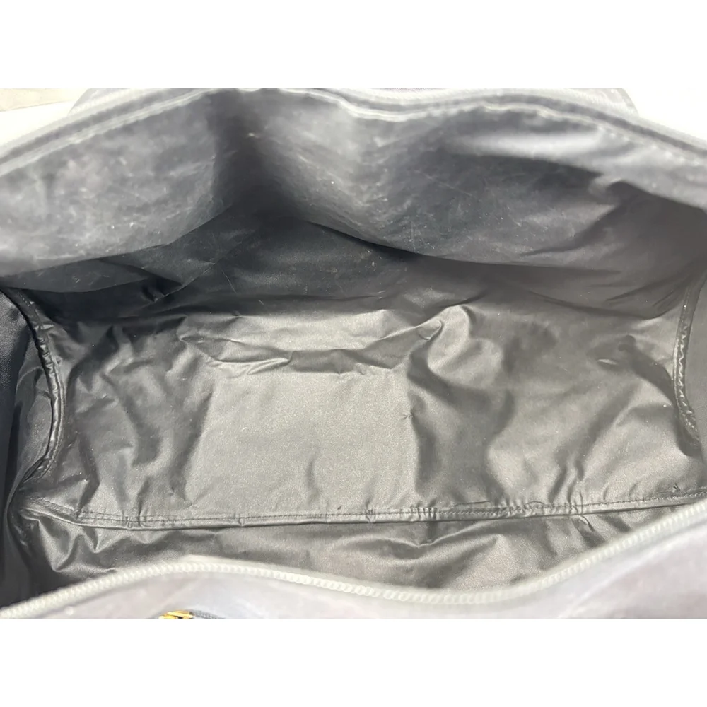 Carlos Falchi Sport Black travel tote Duffle Bag overnight weekender